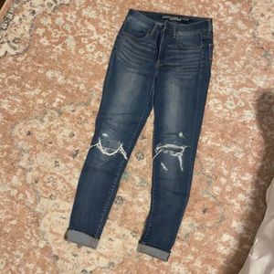 Fake rip jeans - American eagle high rise skinny